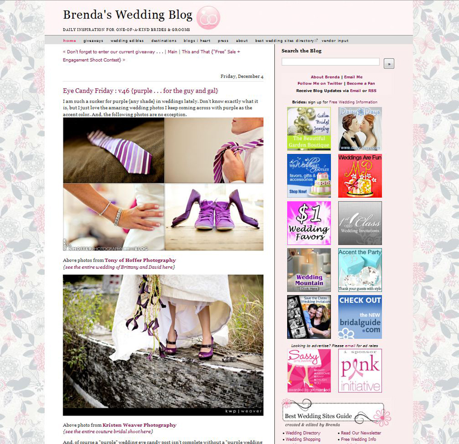 Featured on Brenda’s Wedding Blog