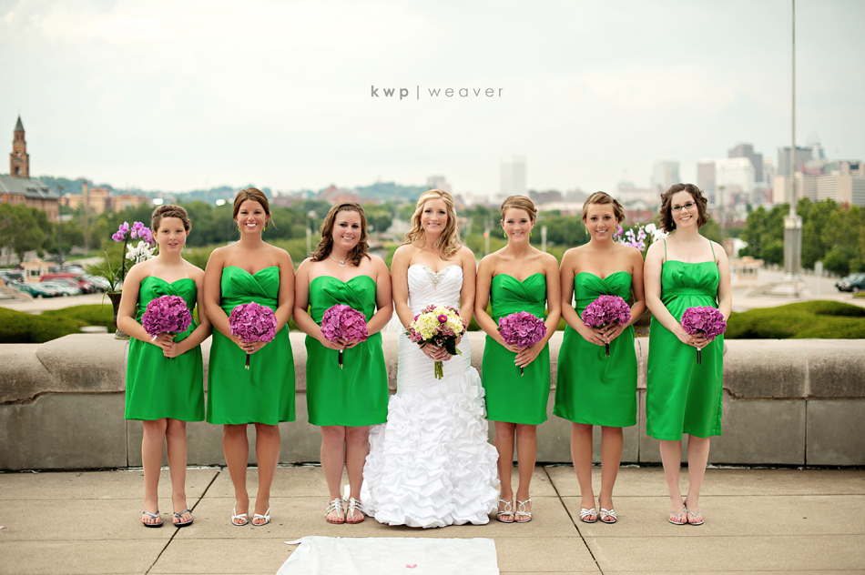 Green bridesmaid dress