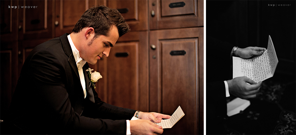 love notes to the groom