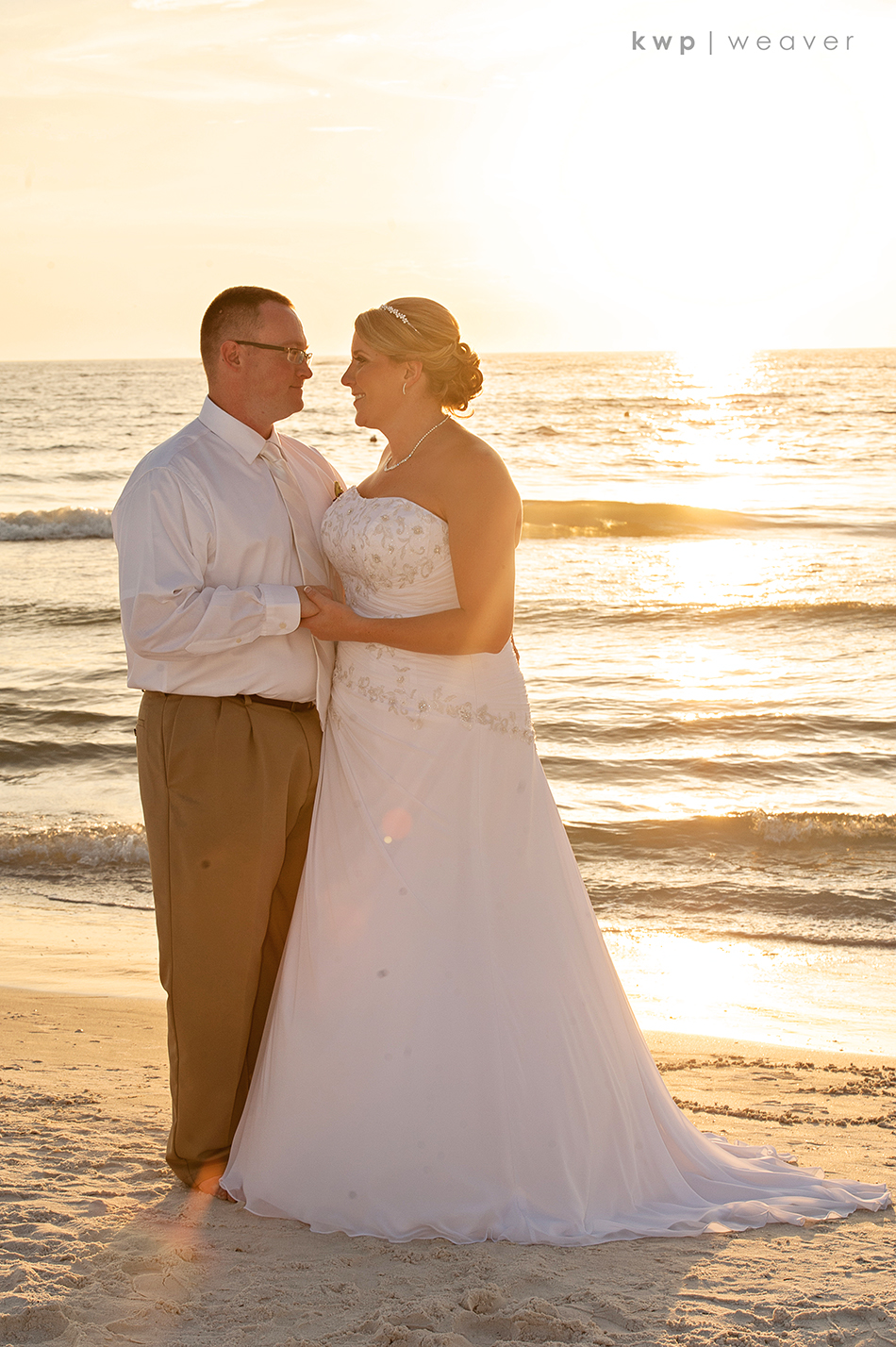 sunset beach wedding 