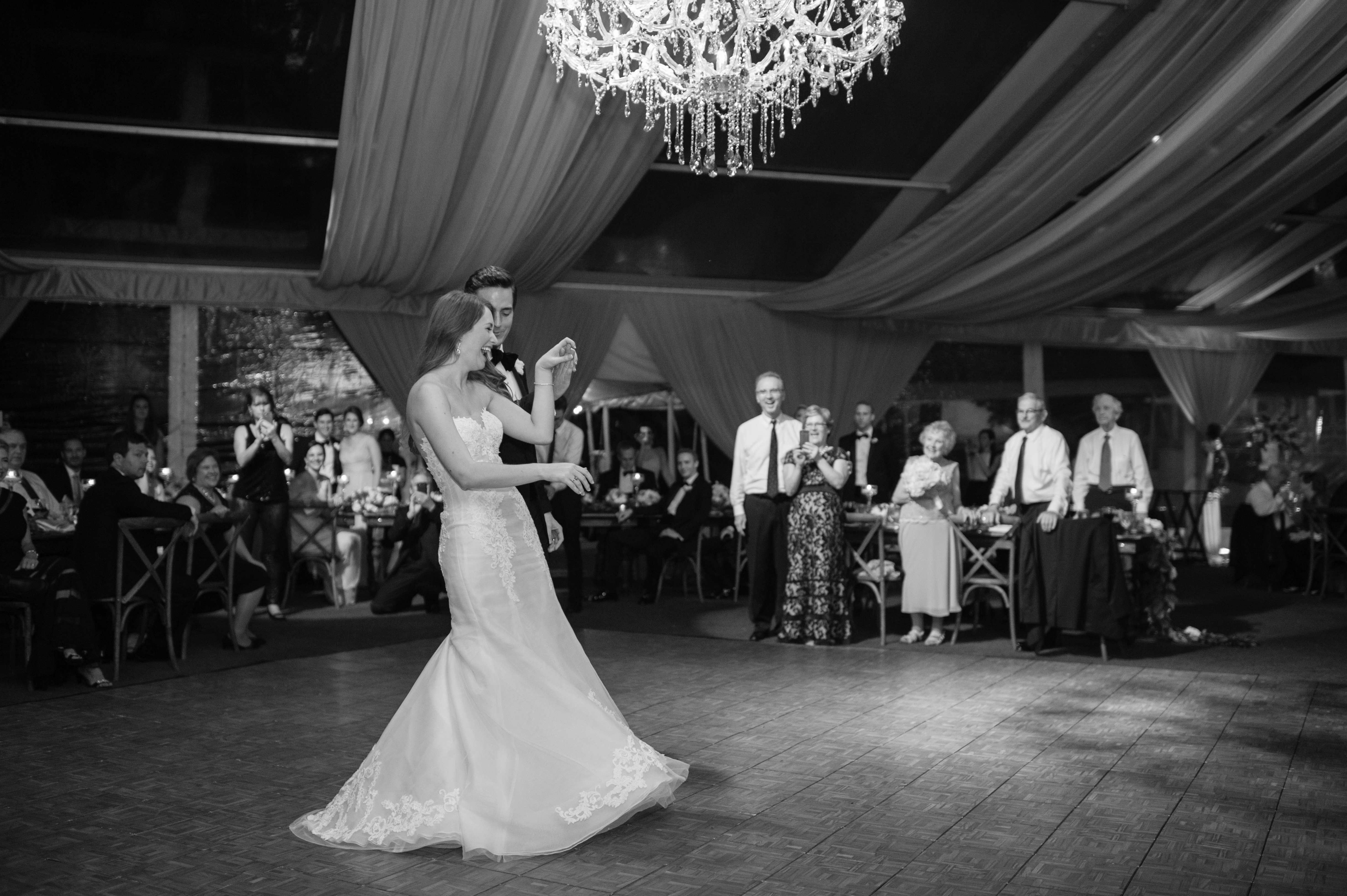 bride and groom first dance