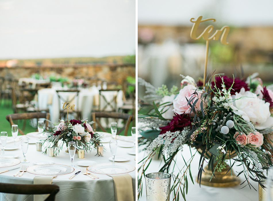 wedding table floral 