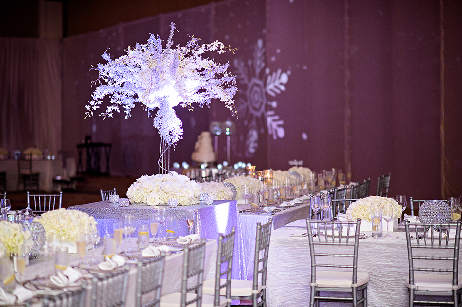 winter wonderland wedding reception