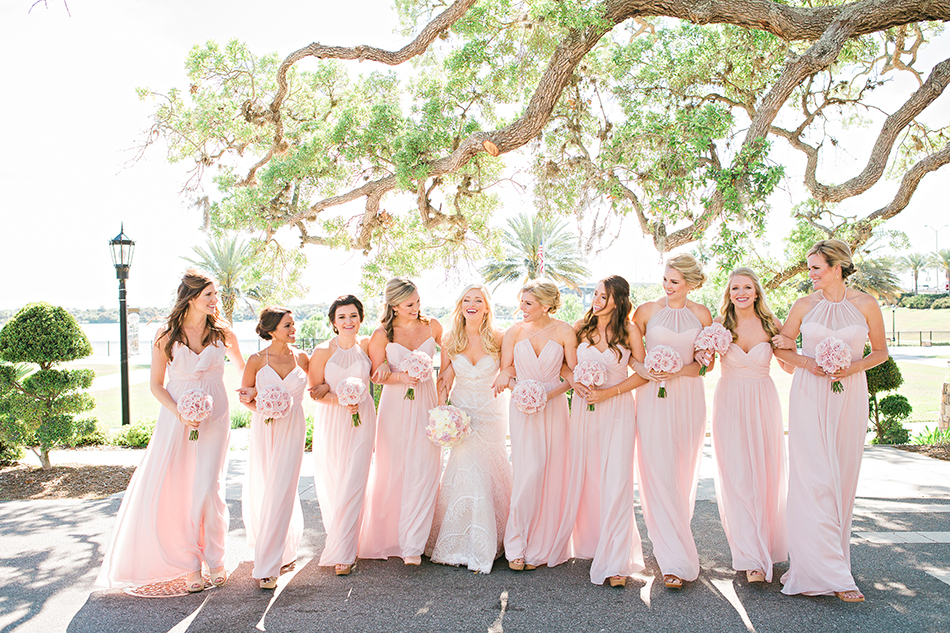 modern pink bridesmaid dresses