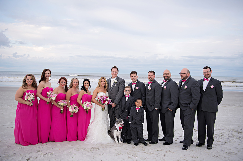 hot pink wedding party