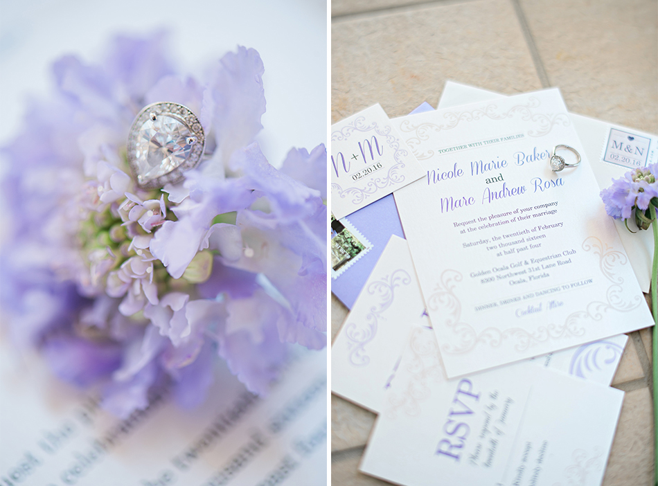 purple bridal details