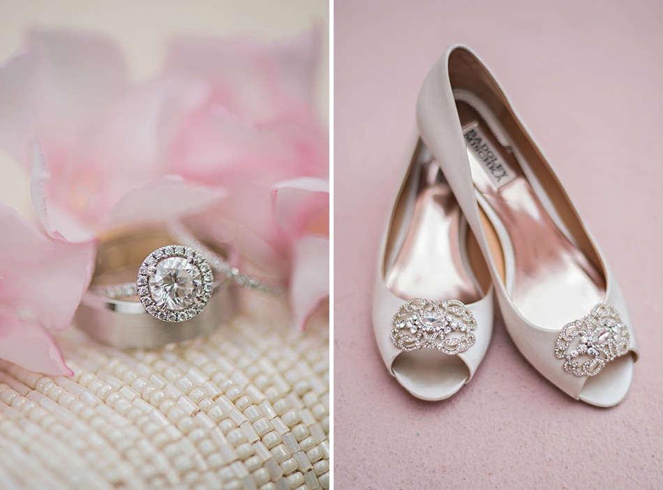 pink bridal details