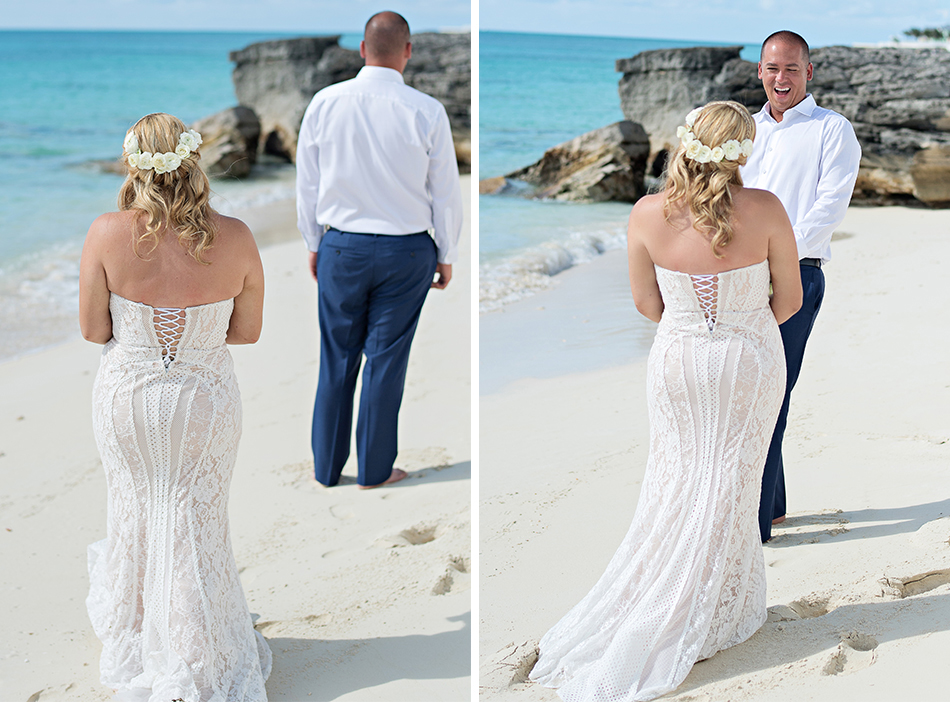 First Look photography in the Bahamas