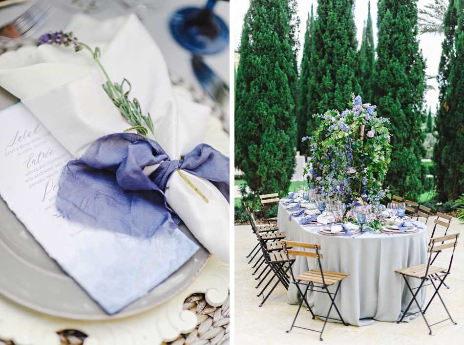 lavender table reception