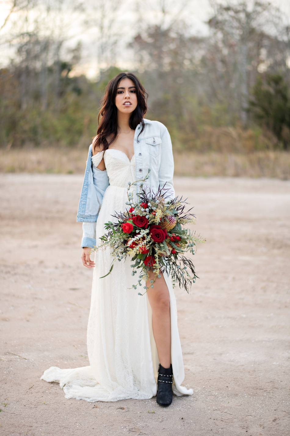 Fashion bridal session with Sarah Seven gown