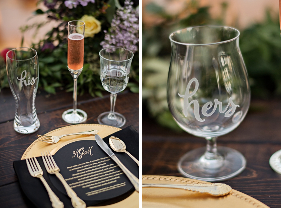 his and hers wedding glasses