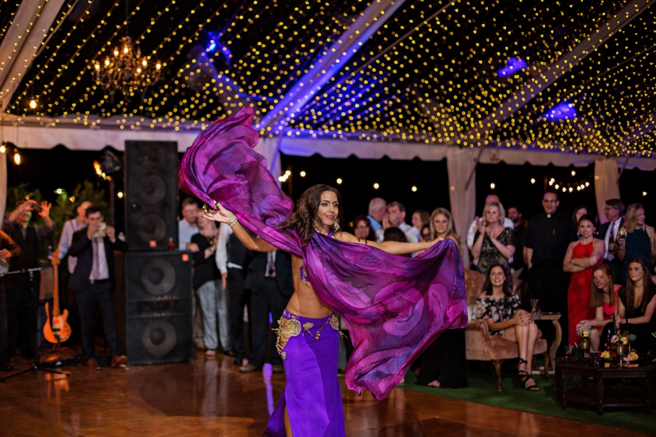 Lebanese wedding band, belly dancer at reception
