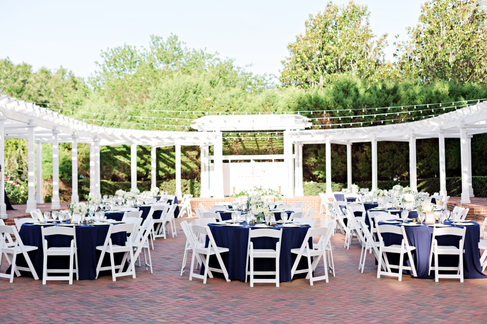 Blue table cloths for reception 