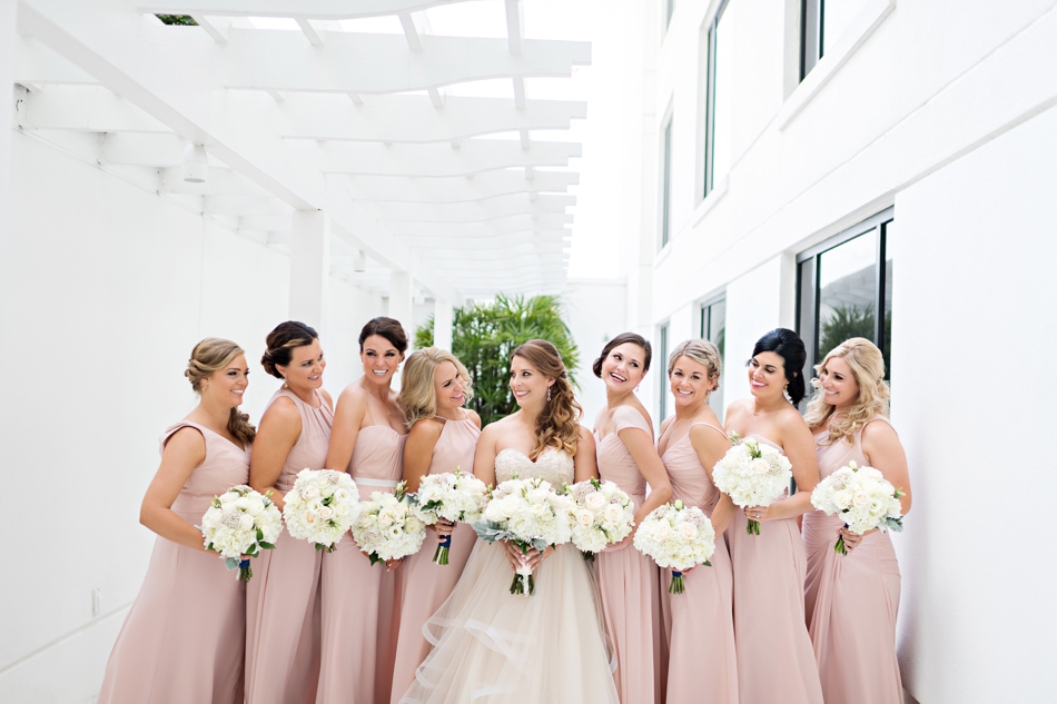 Bridal party in blush 