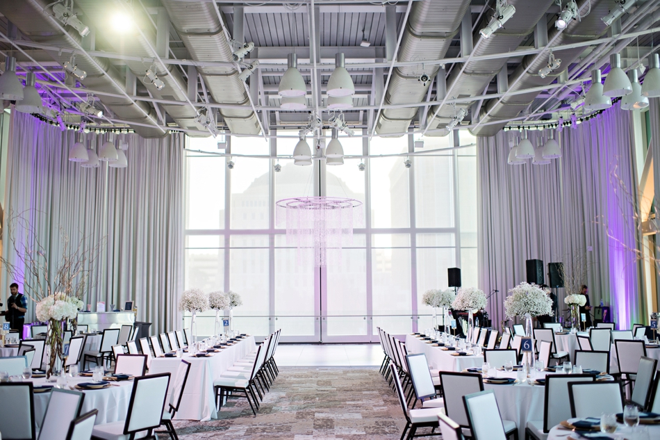 Purple reception space 