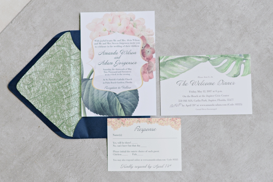 flower wedding invitations