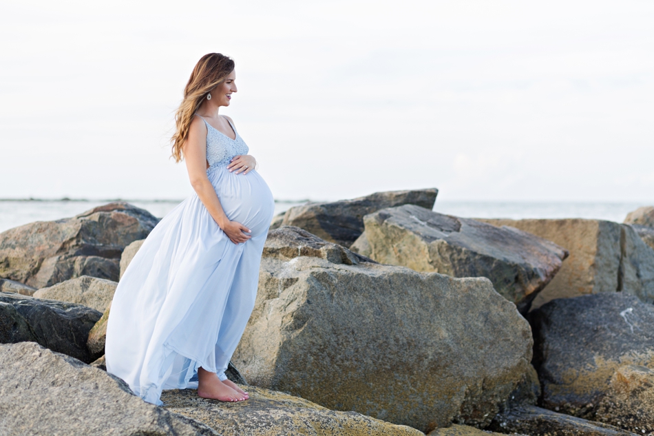 Beach maternity session with twins!