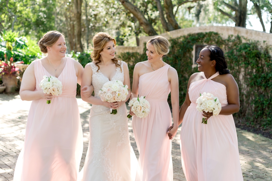 blush bridesmaids dresses