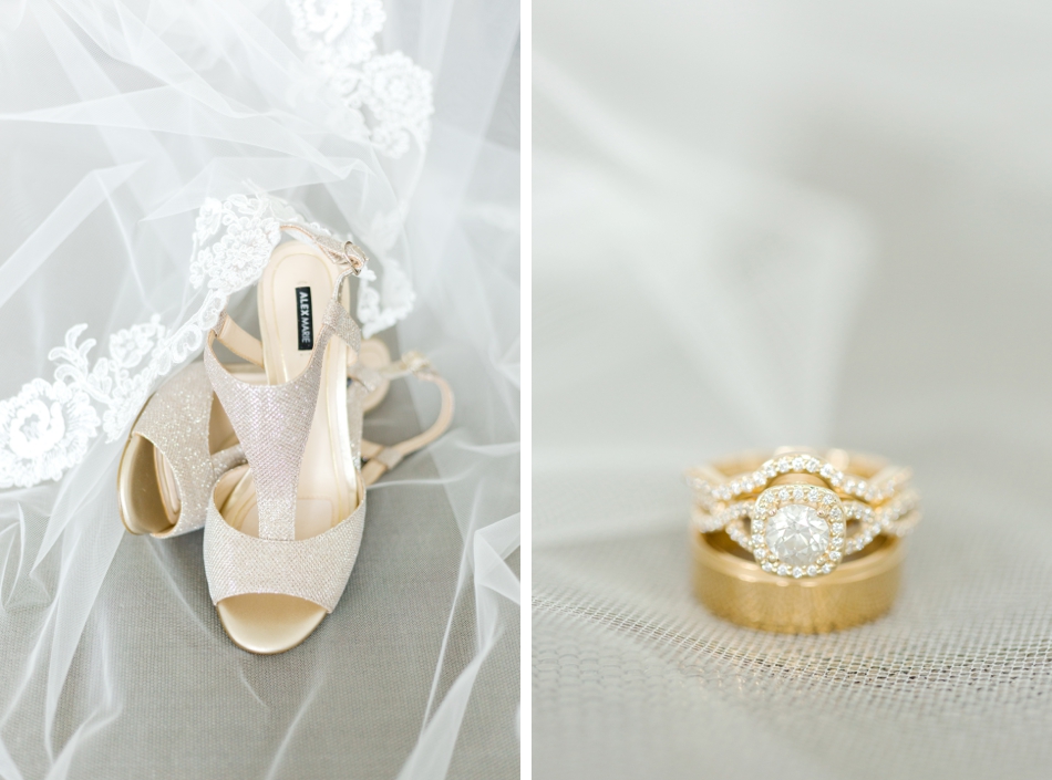 gold bridal details