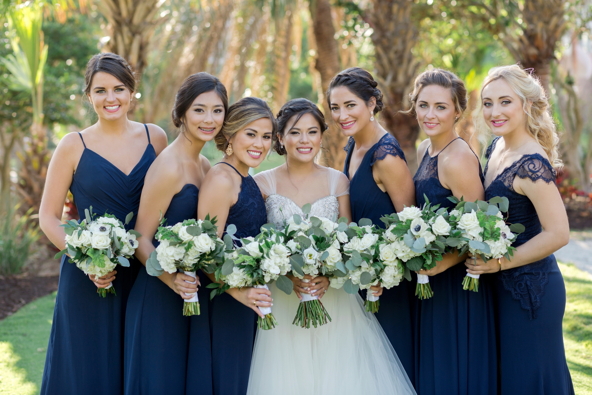 navy bridesmaids dresses