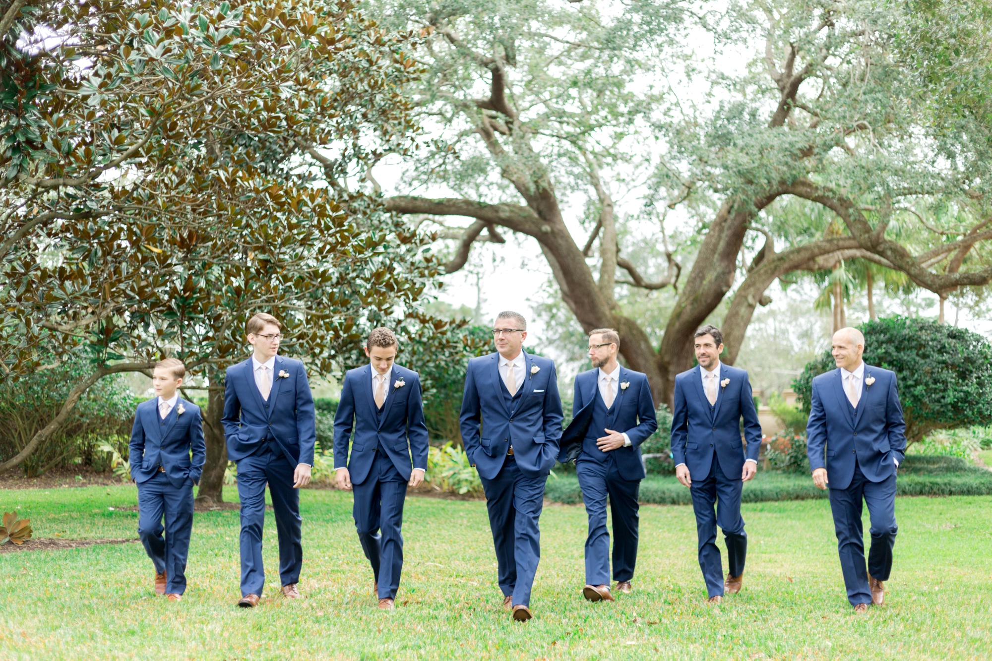 blue groomsmen attire