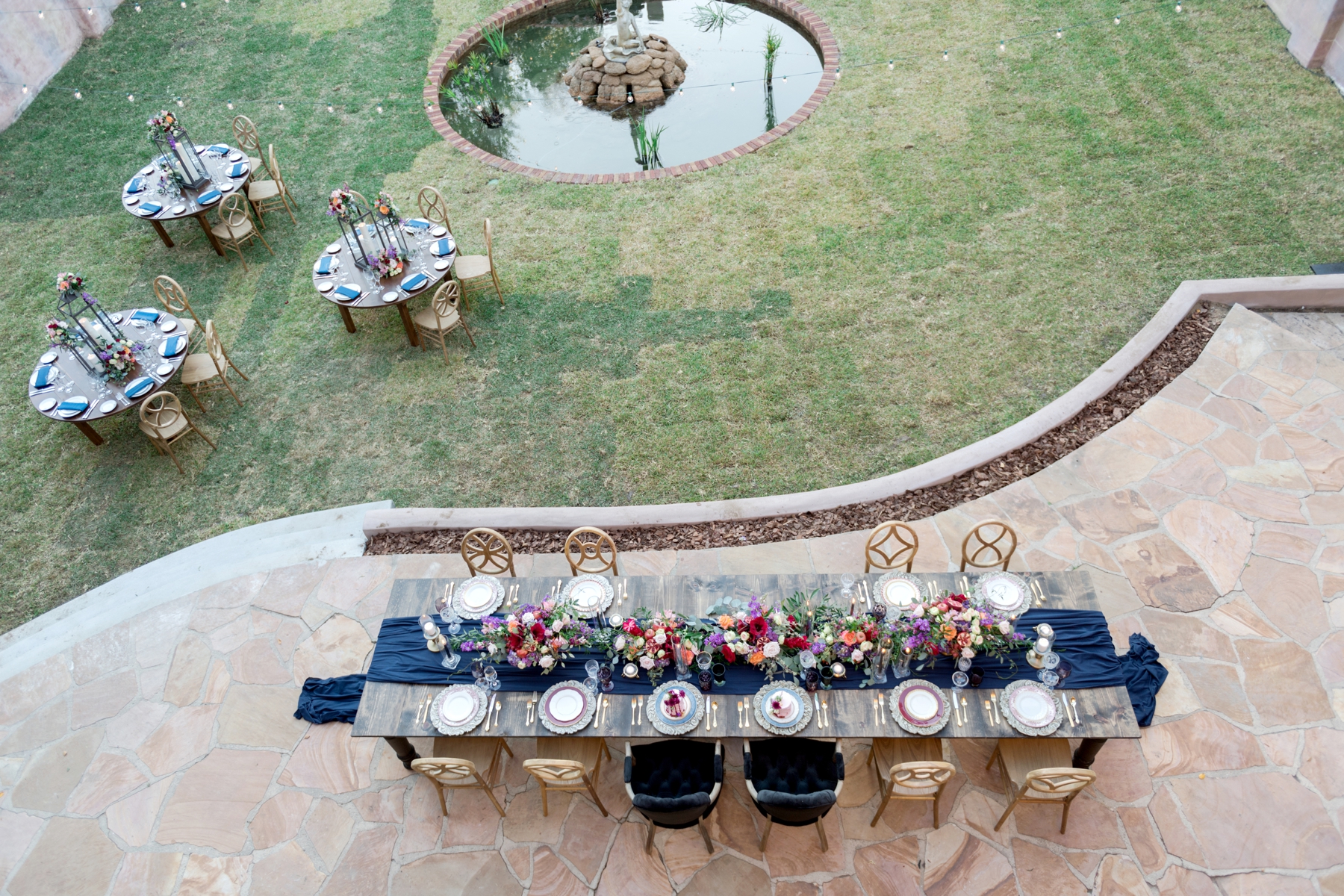 outdoor reception at howey mansion