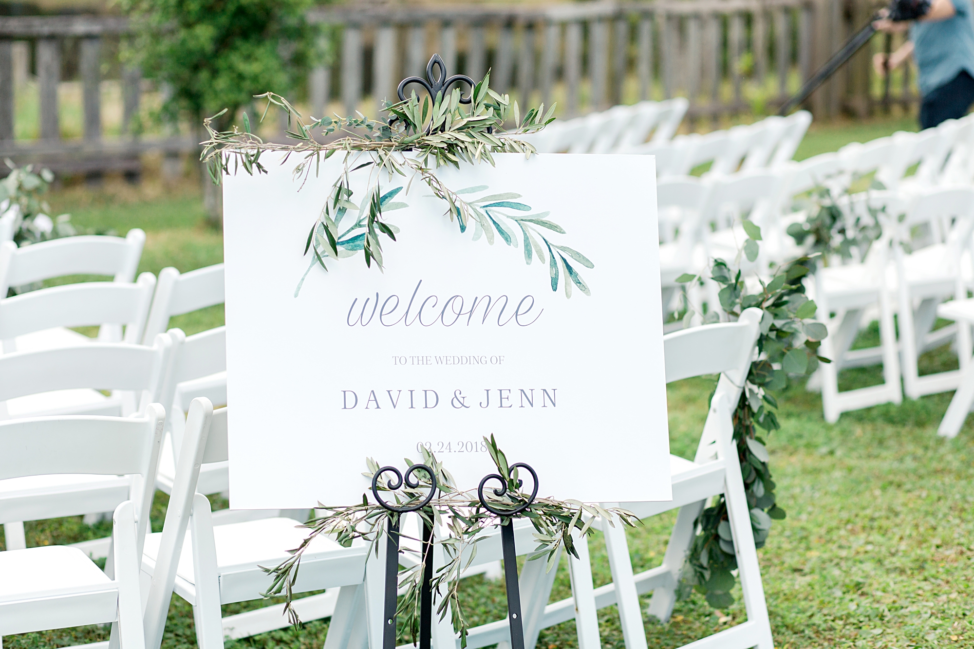 Ceremony welcome sign