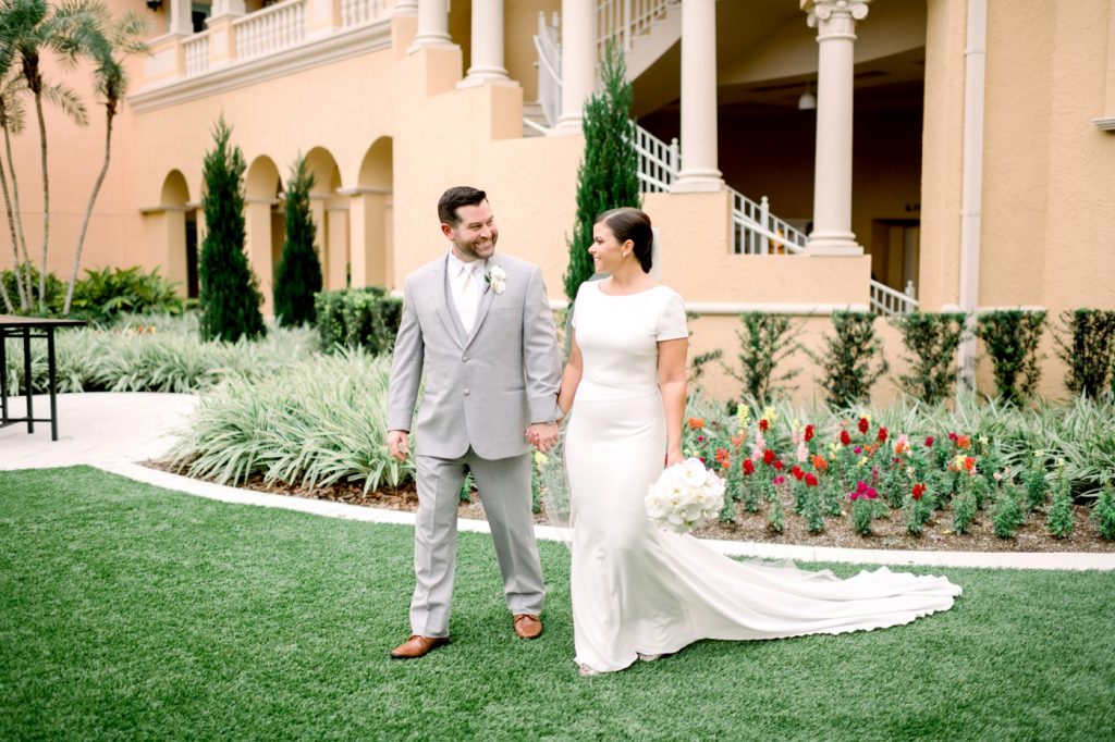 Intimate destination wedding with orchids and a sunset ceremony at JW Marriott