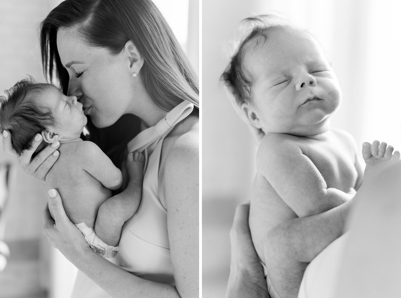 black and white newborn photography orlando