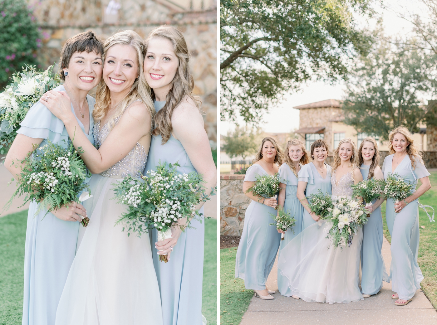 light blue bridesmaids
