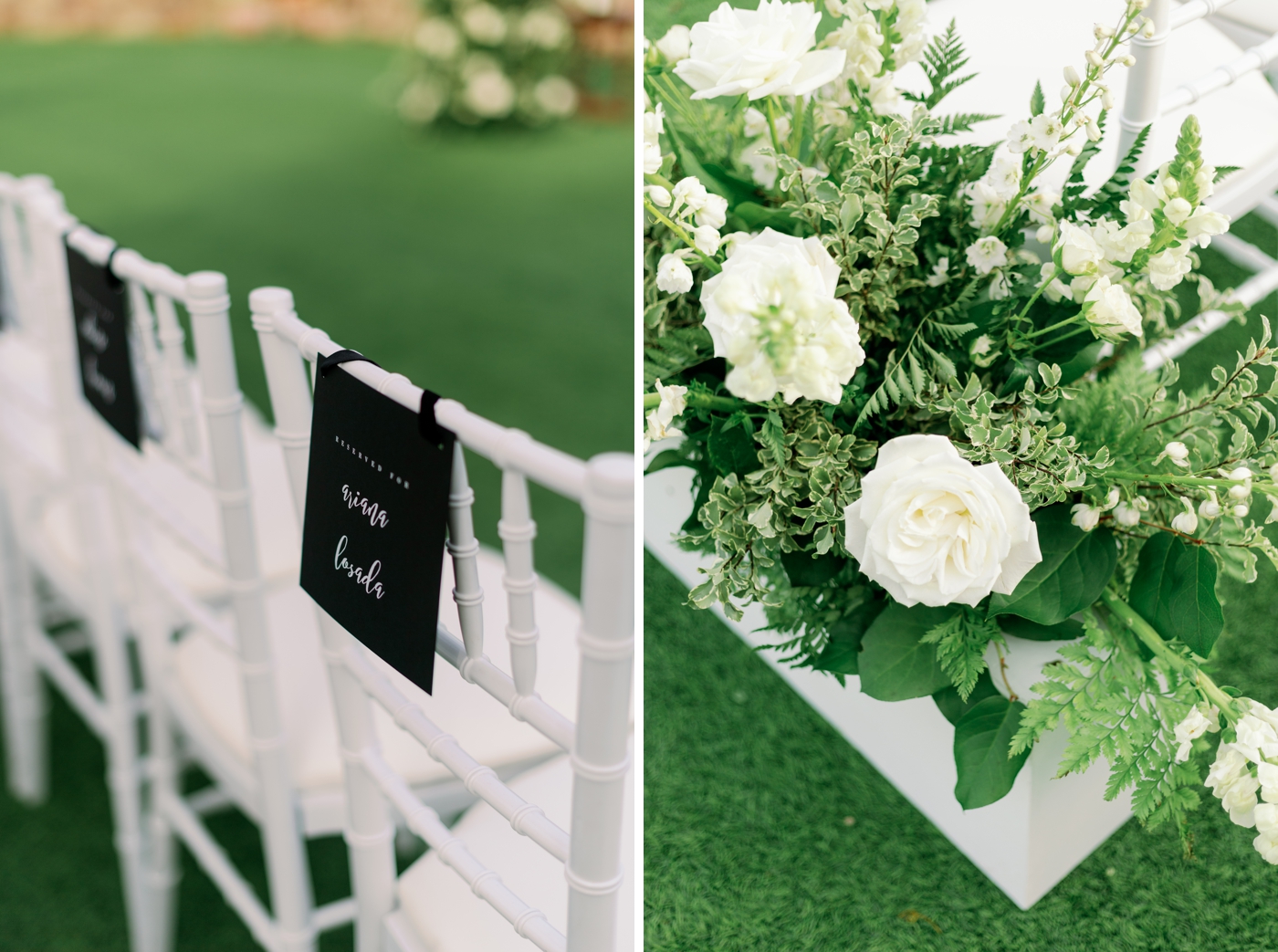 reserved wedding signs