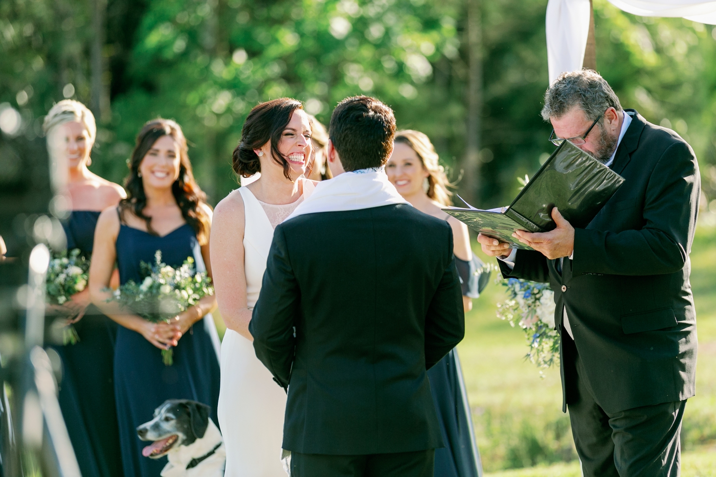 outdoor wedding ceremony photography