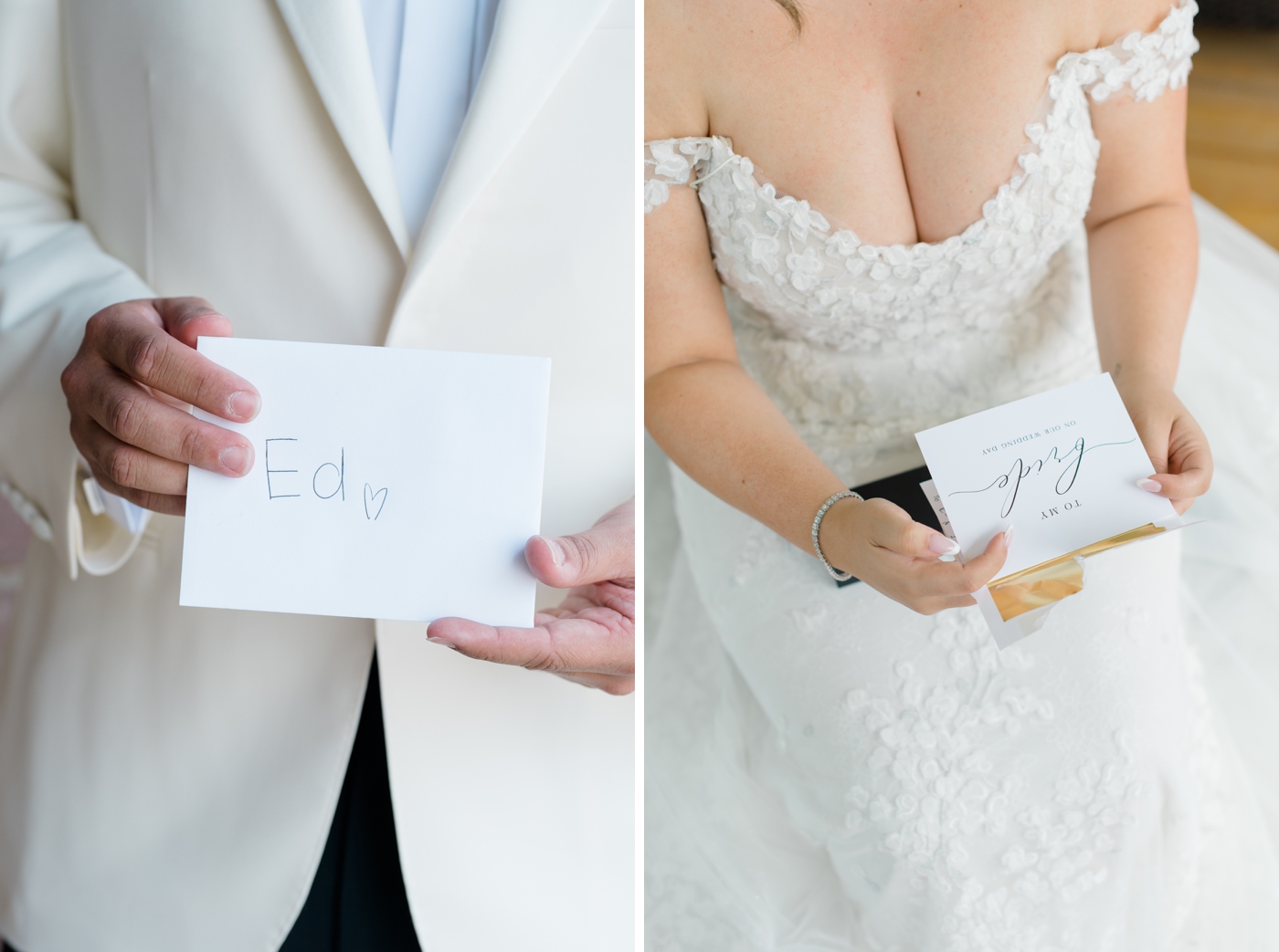 bride and groom letters