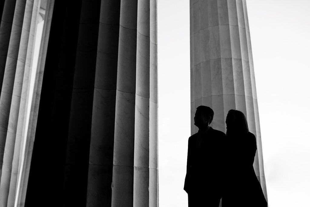 lincoln memorial engagement session