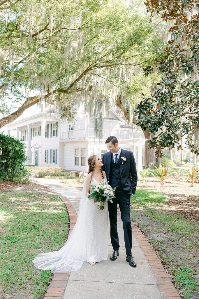 bride and groom portraits at cypress grove estate