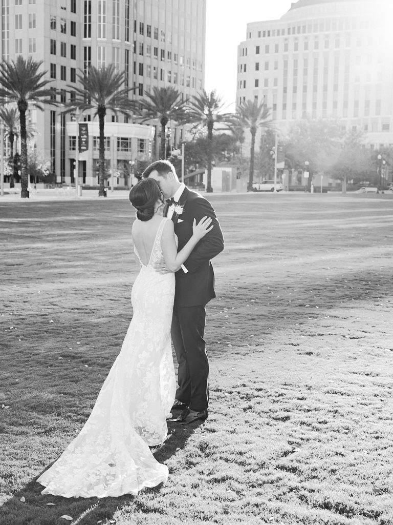 bride and groom portraits at Dr. Phillips Center