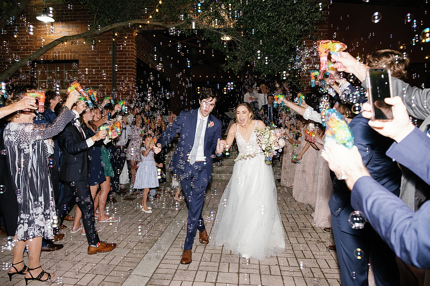 bubble wedding exit