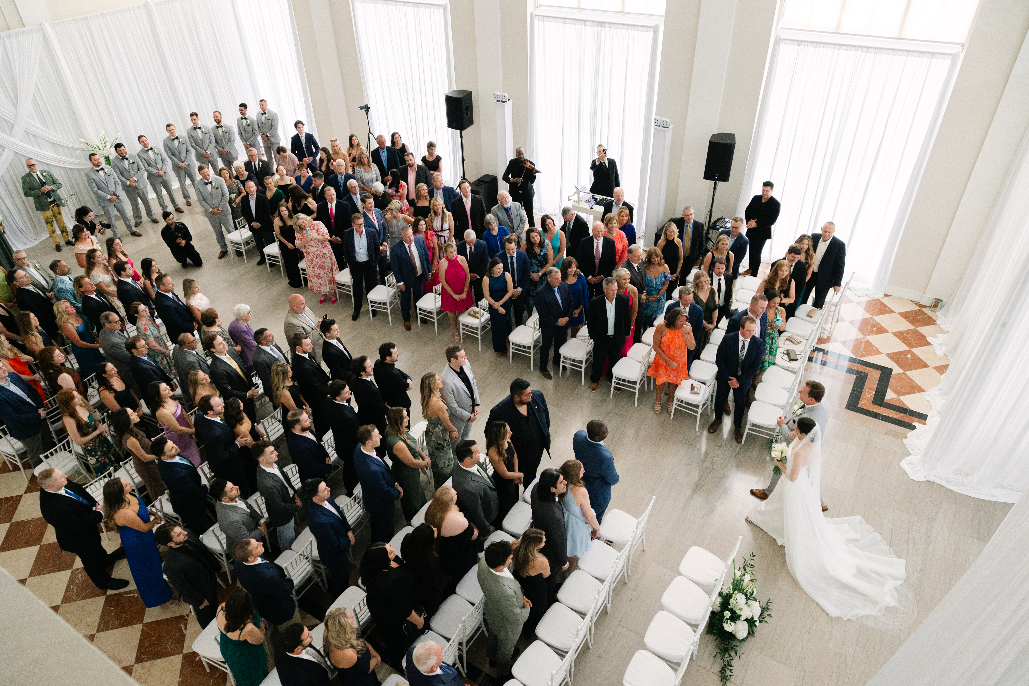 The Vault Tampa wedding ceremony