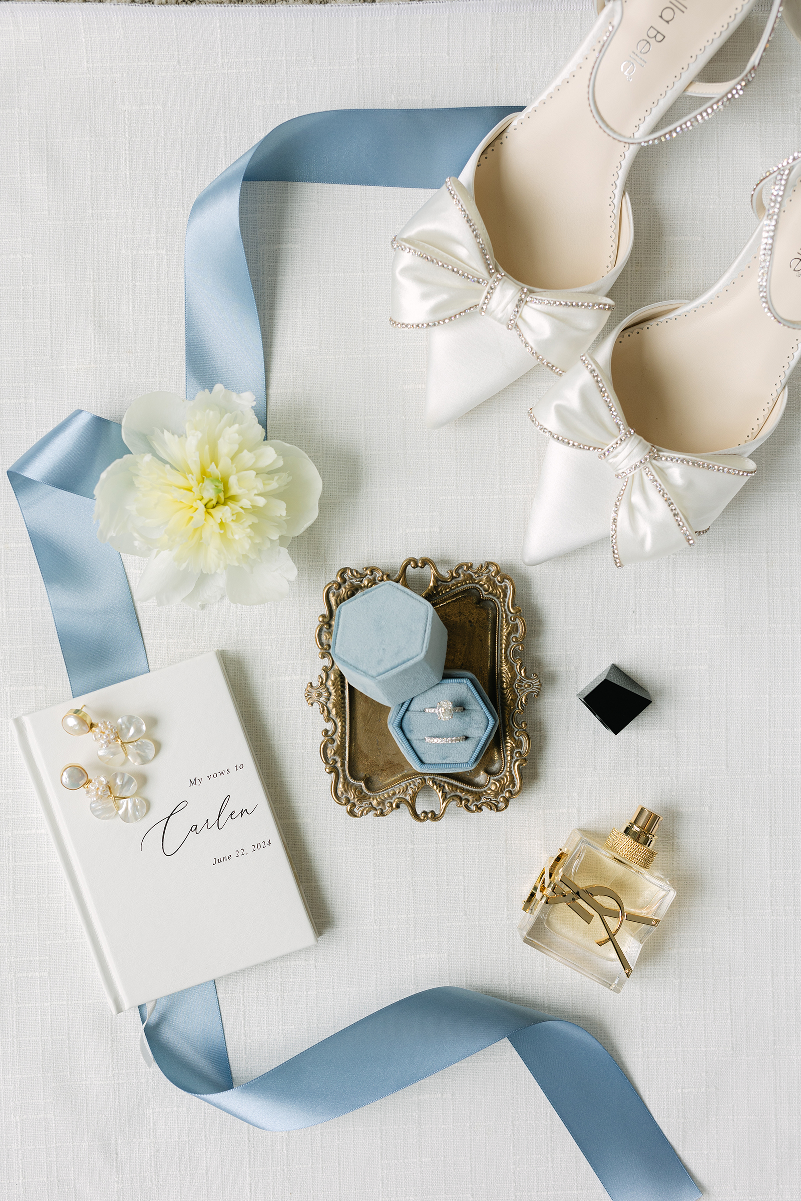 blue wedding details