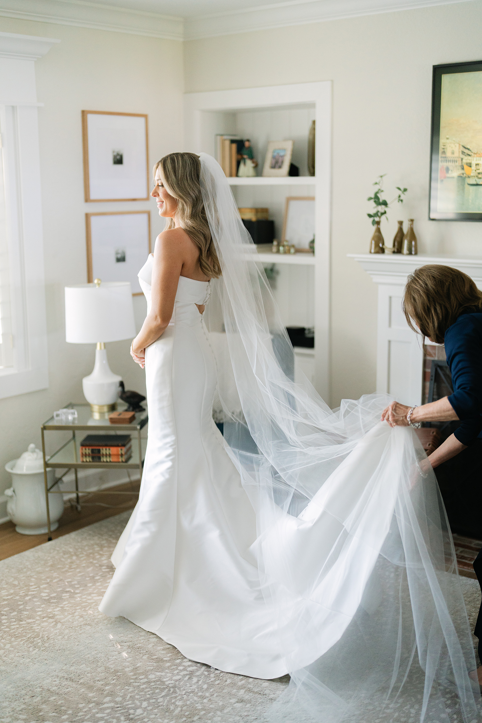 bride getting ready at home