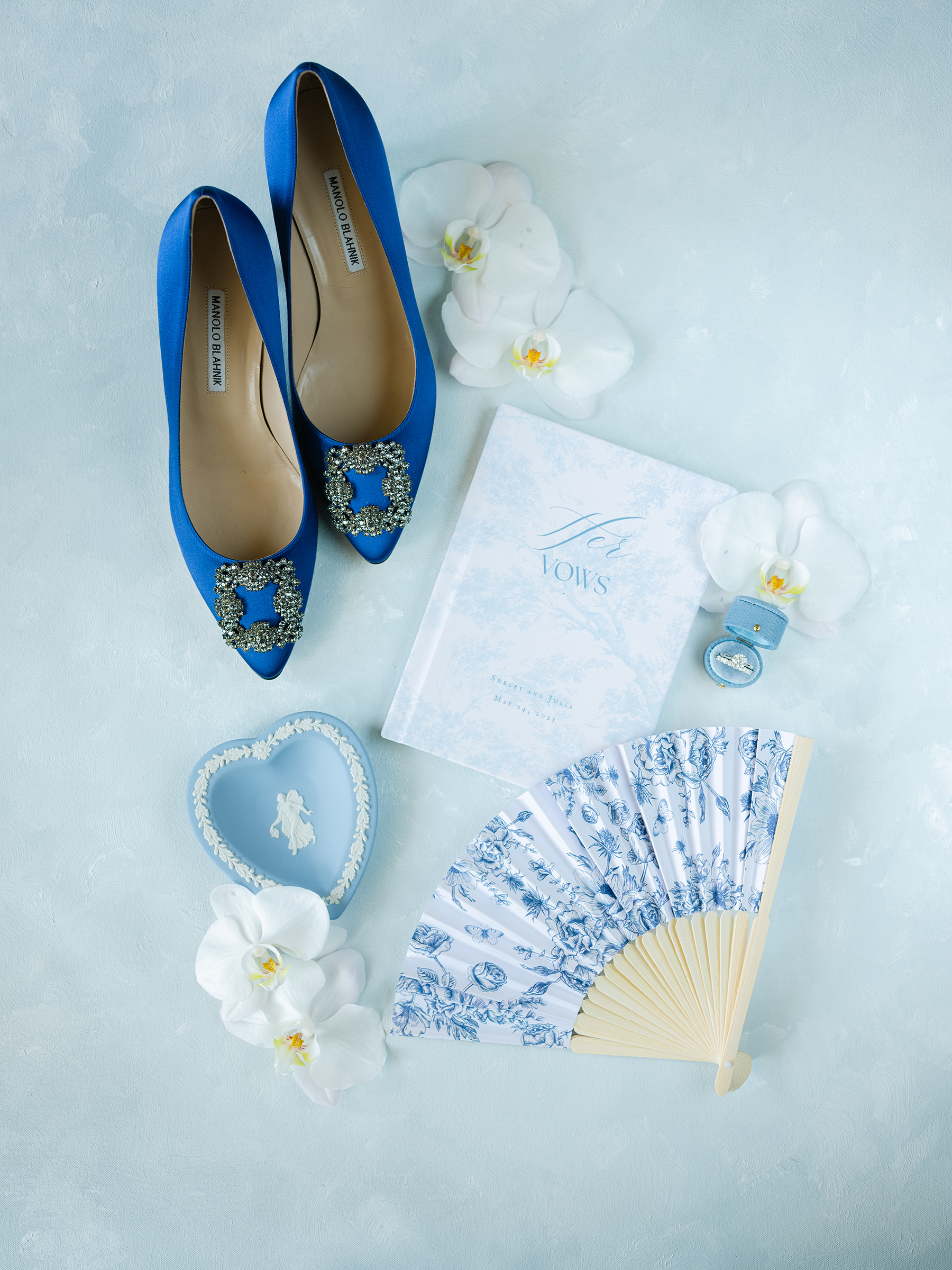 flat lays of bridal details