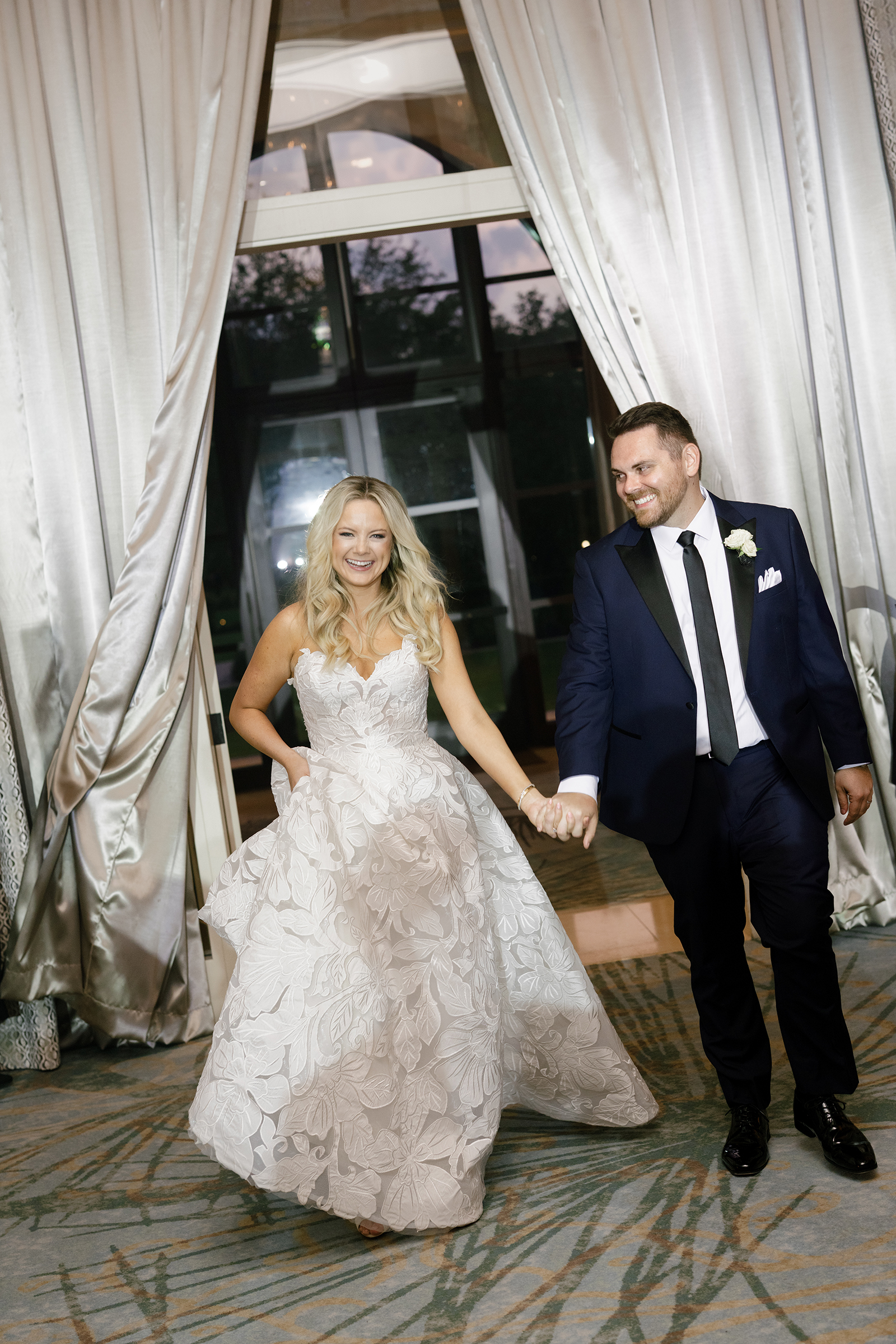 bride and groom picture during reception