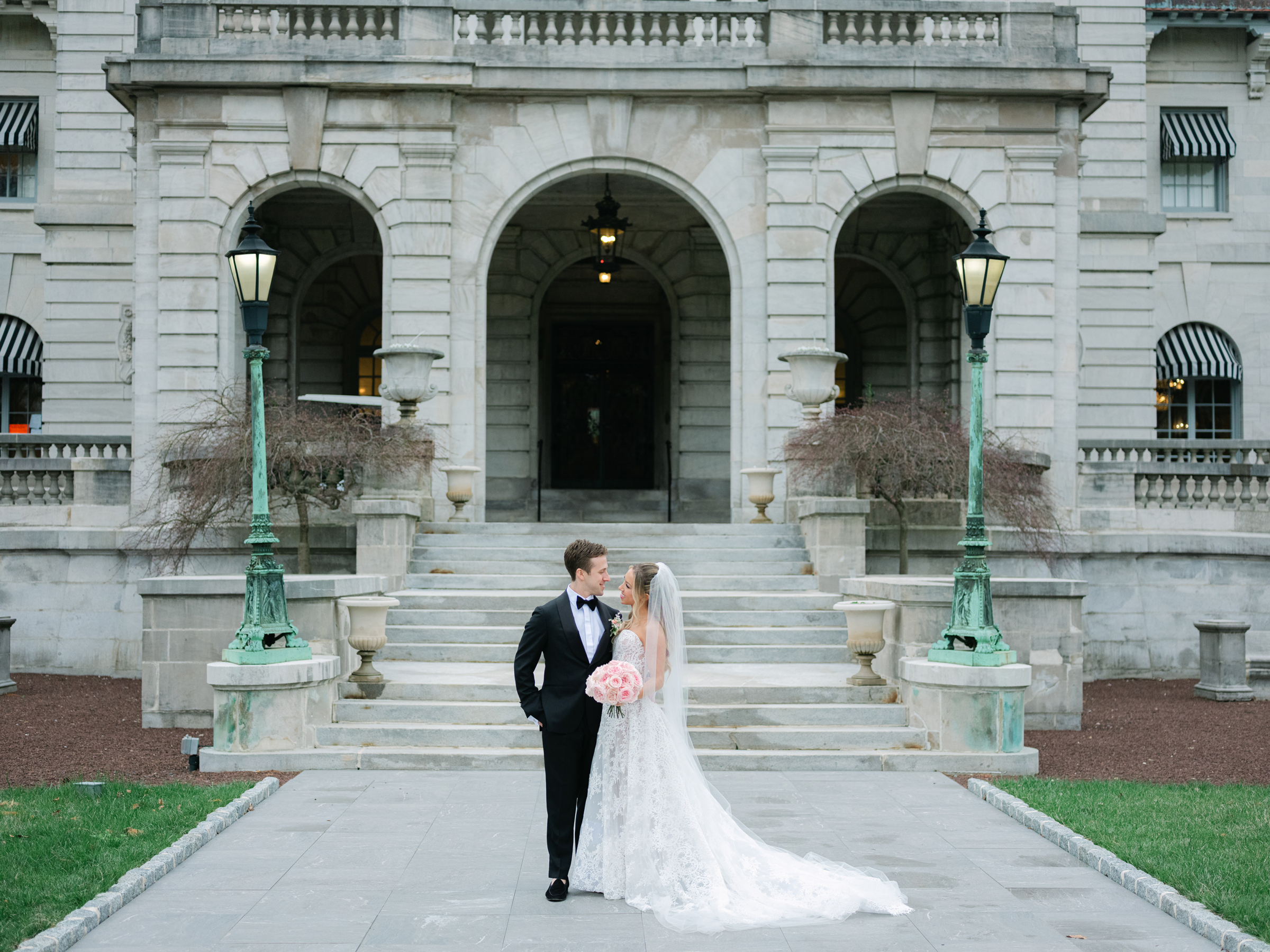 classy and elegant bride and groom