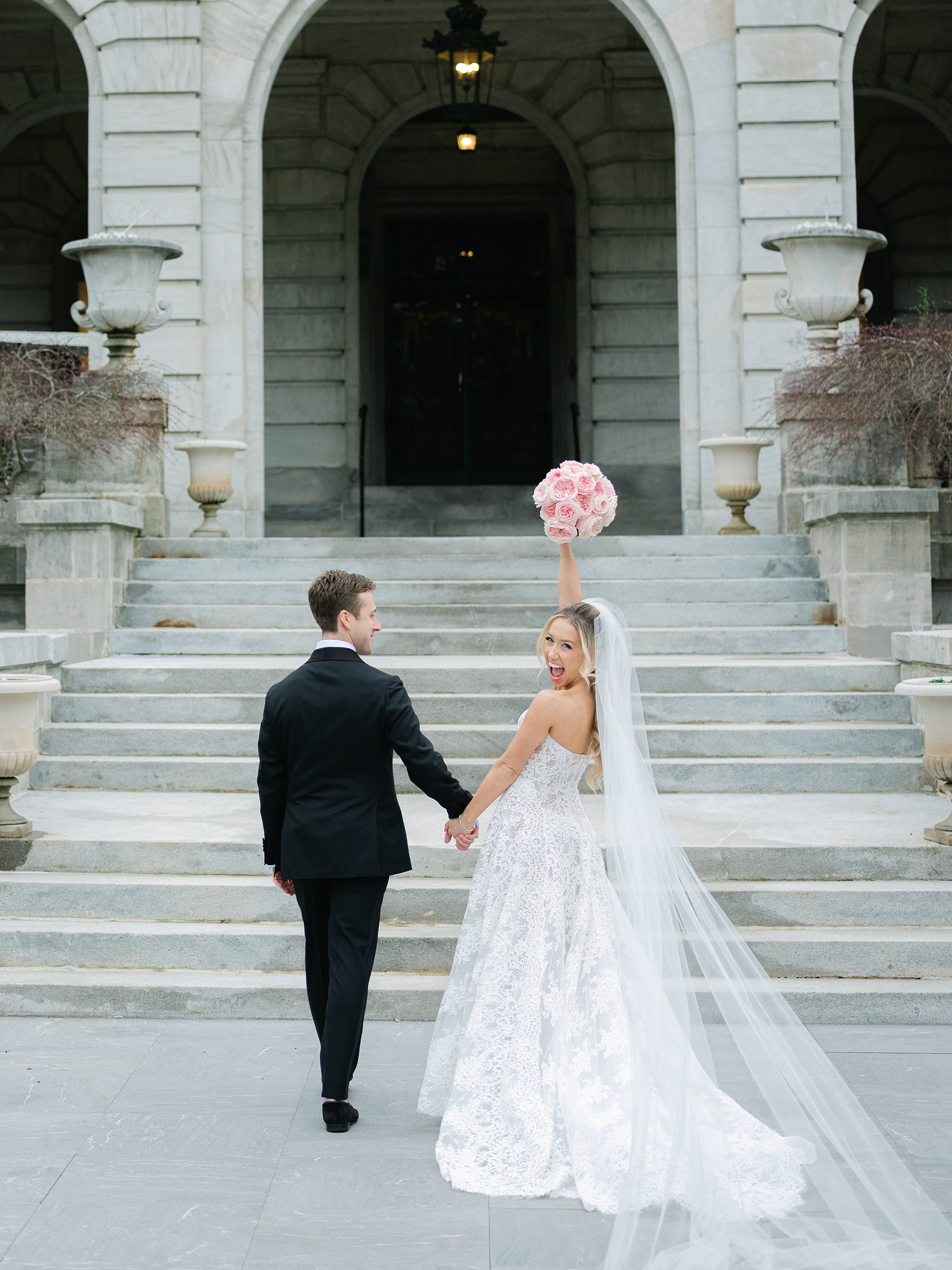 classy and elegant bride and groom