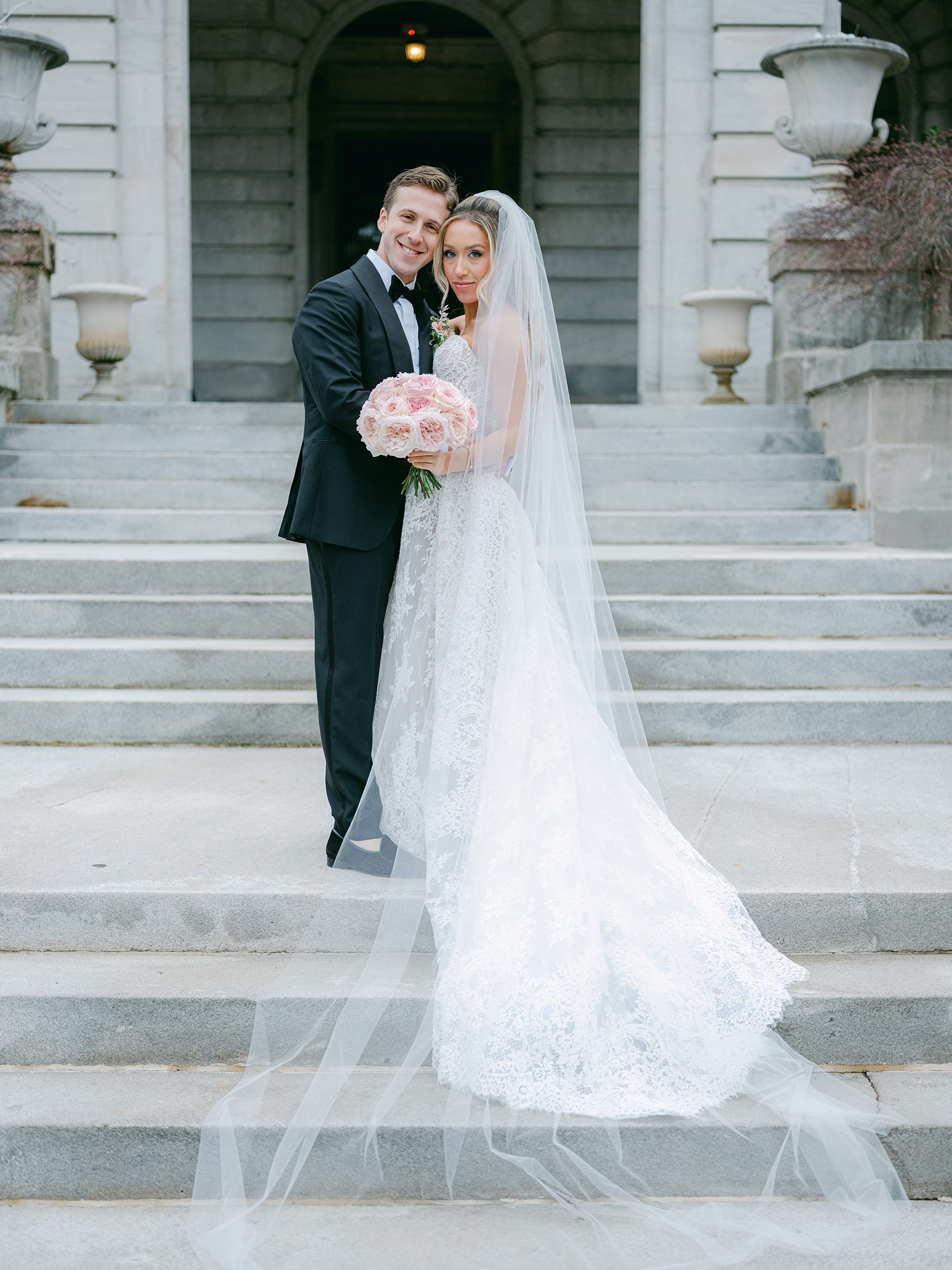 classy and elegant bride and groom