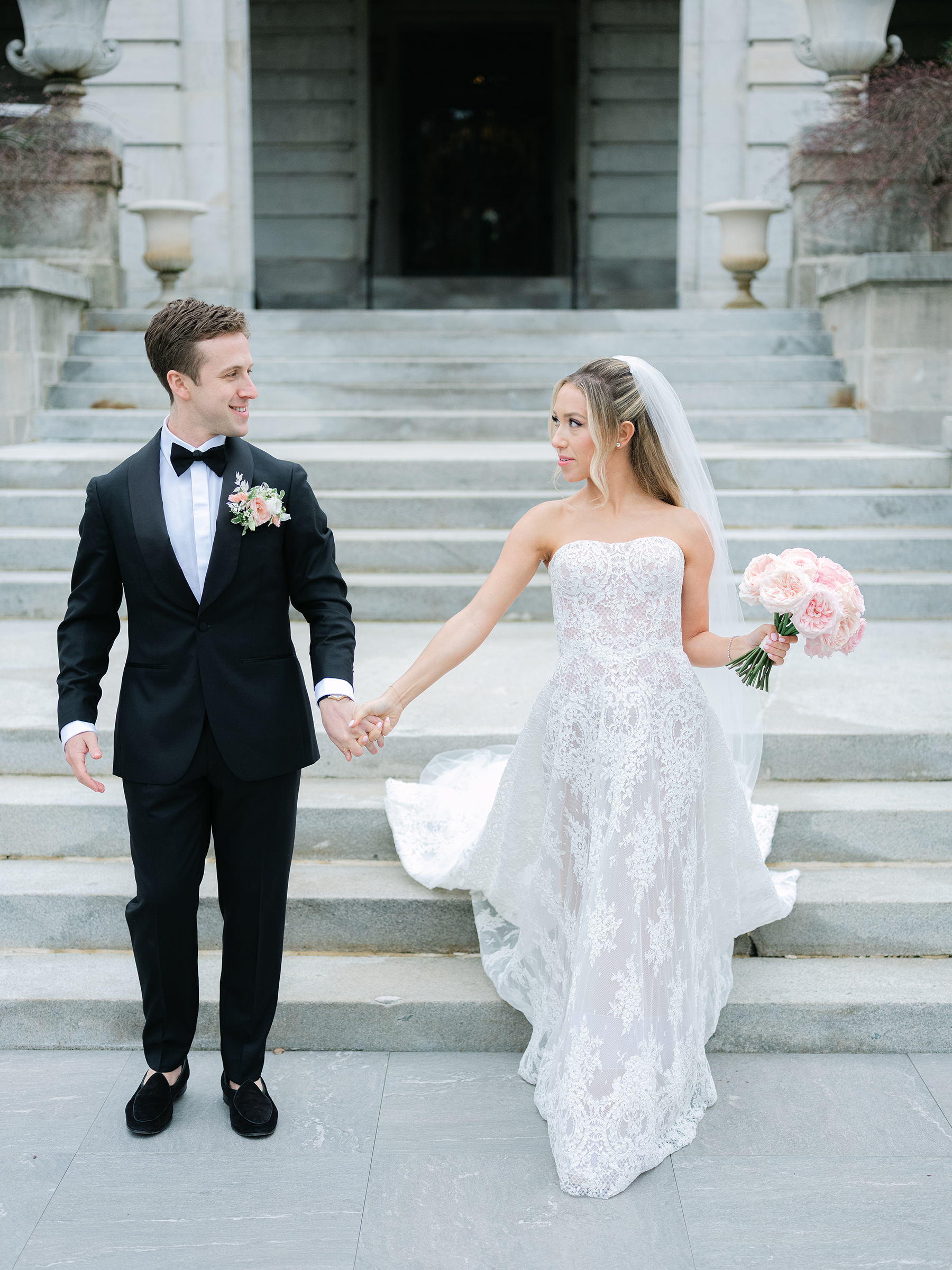 classy and elegant bride and groom