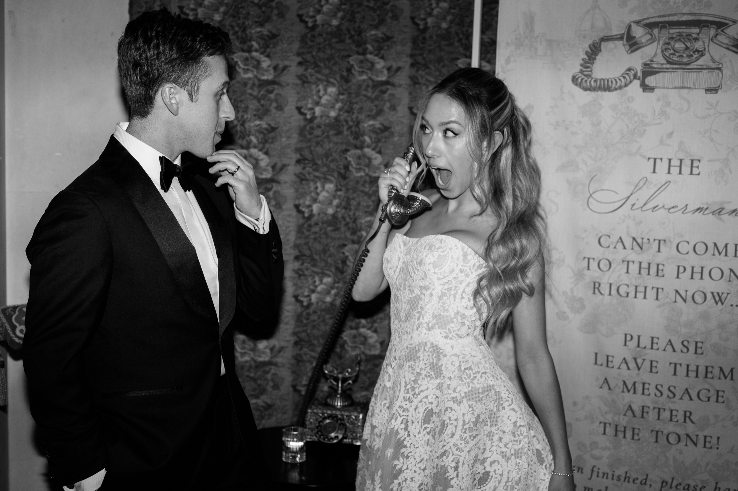 bride and groom during wedding reception