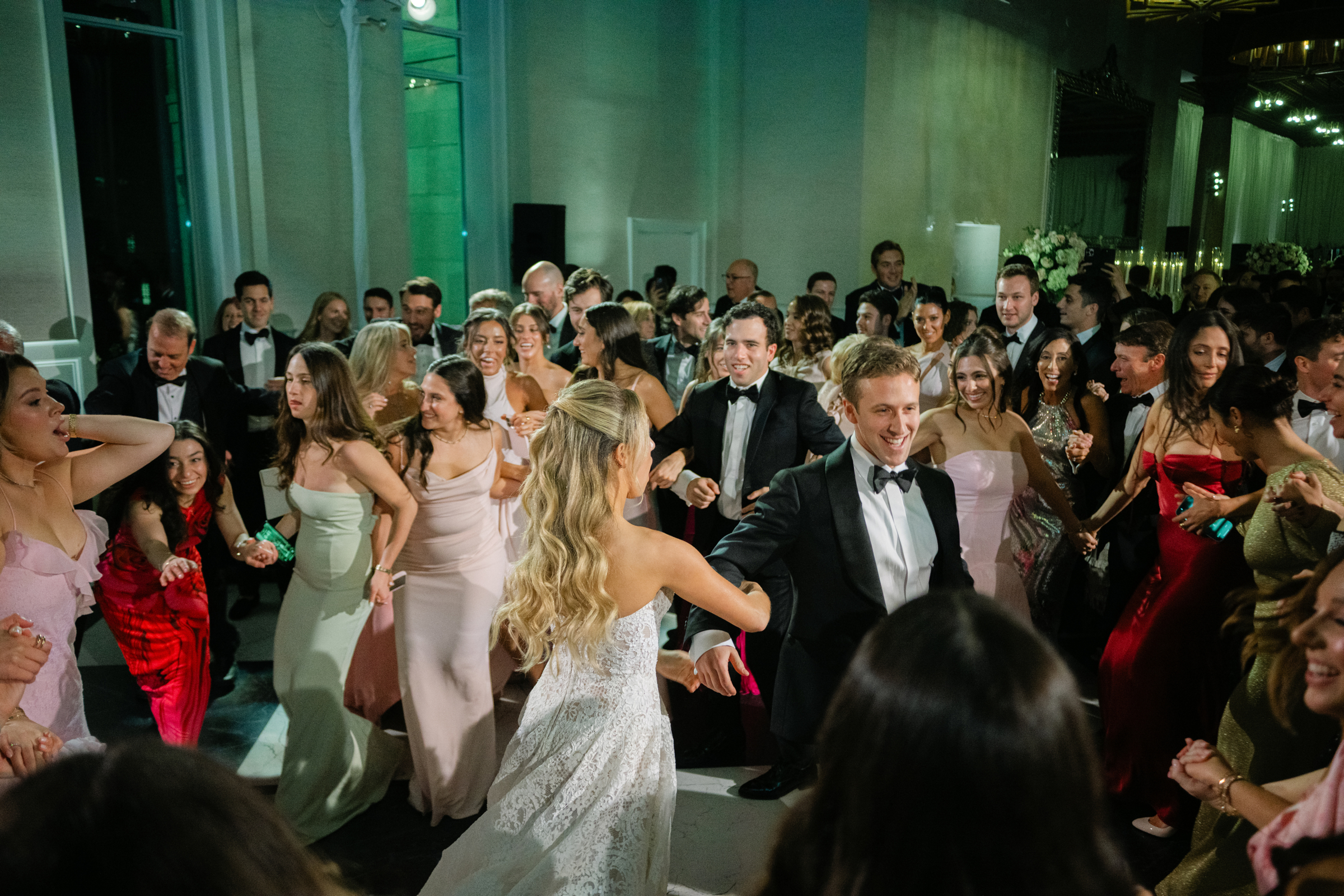 bride and groom during wedding reception