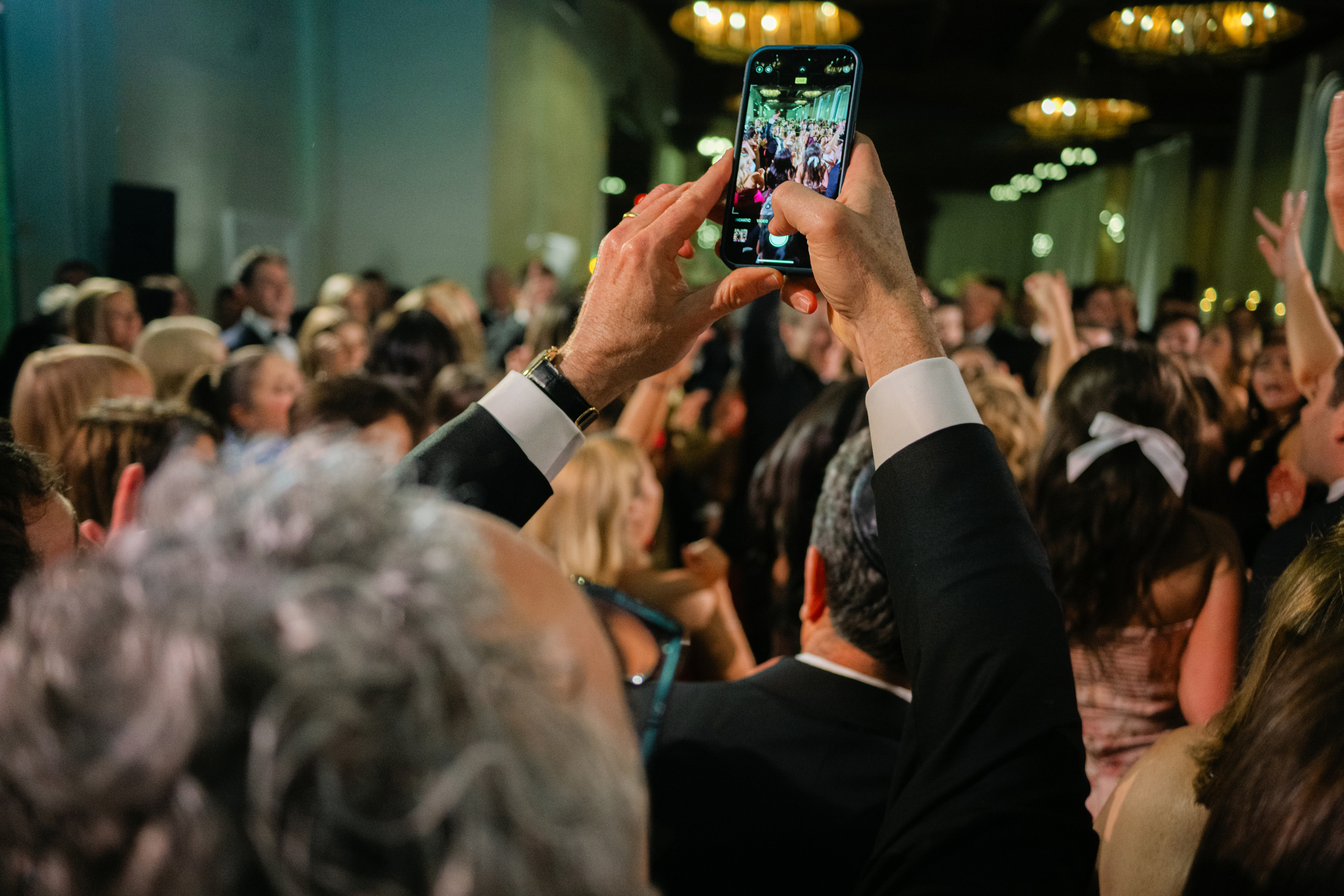 guests during wedding reception