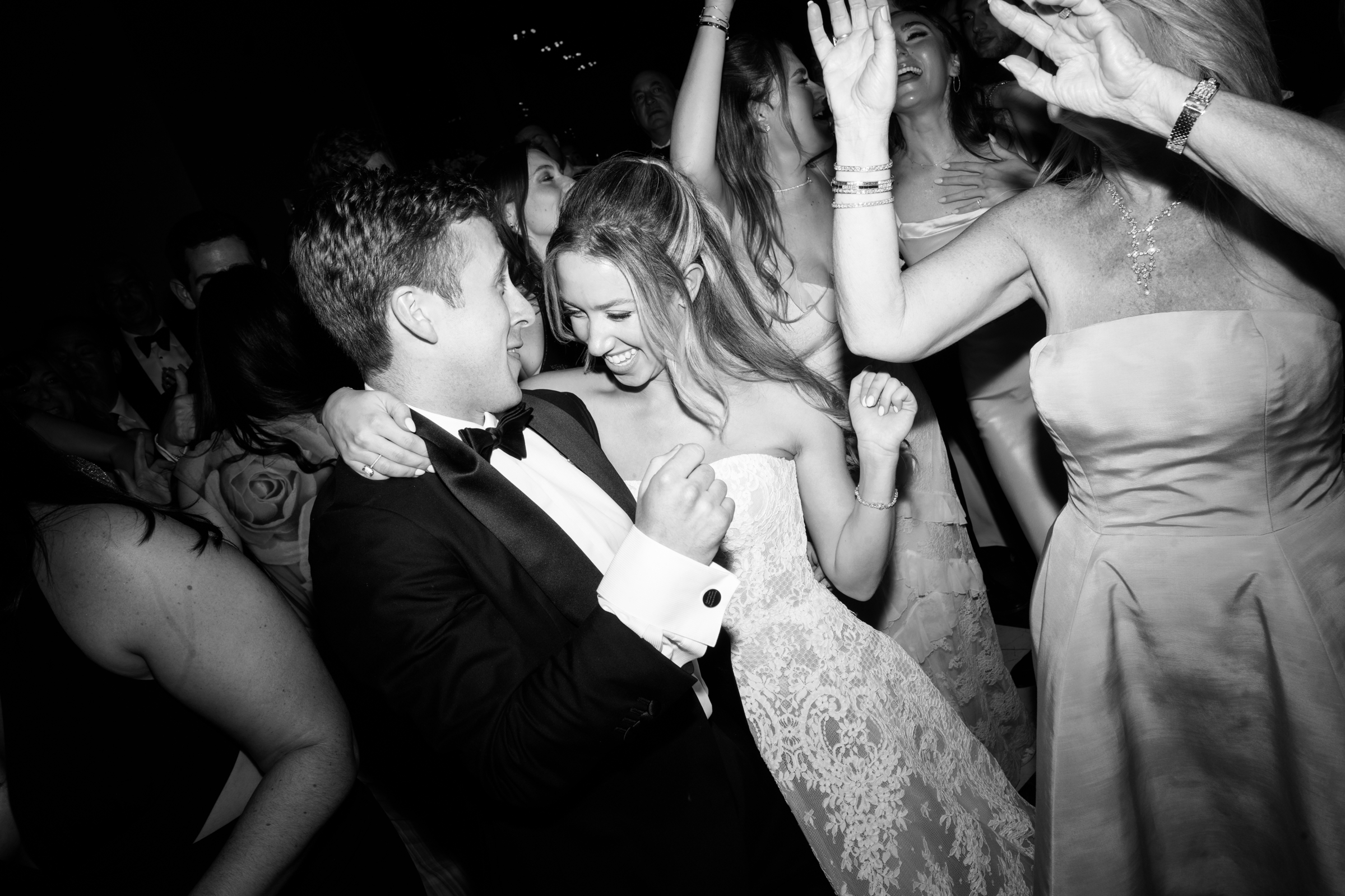 bride and groom during wedding reception